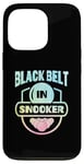 Coque pour iPhone 13 Pro Queue de billard avec ceinture noire