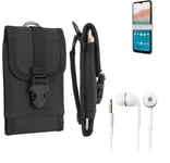 For Nokia C21 Plus 2GB + EARPHONES Belt bag outdoor pouch Holster case protectio