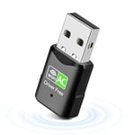 RUIZHI Clé WiFi pour PC, AC650Mbps Adaptateurs USB WiFi Double Bande 2,4 GHz/5,8 GHz, Free-CD Drive, Clé WiFi Dongle WiFi USB Compatible avec Windows Vista/XP/Win7/8.1/10/11