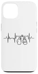 Coque pour iPhone 13 Tenue d'entraînement de boxe Boxer Heartbeat Heartline ECG