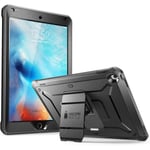 CASE iPad 9.7 Fodral 2018/2017, [Unicorn Beetle PRO Series] Heltäckande robust skyddande fodral med inbyggt skärmskydd Svart