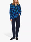 Saint Tropez Ilga Long Sleeve Blouse, Black Wind Flowers