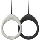 Ringke 2-Pack Finger Ring Strap Light Gray/Svart