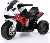 6V Moto Electrique Enfants Moto Police avec 3 Roues Equitation Effets musicaux Lumineux Moto Vehicule Rouge