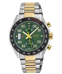 Gevril Mens Ascari Chronograph 48316B Swiss Automatic Sellita SW500 Watch - Silver & Gold Stainless Steel - One Size