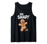 Funny Christmas Gingerbread Man Oh Snap Outfit Pajama Tank Top