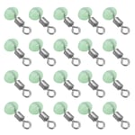 0.45"x0.2" Cross-Line Fishing Swivels & Bead 20Pcs Glow in the Dark T Pale Green