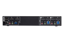 2-portars 4K-DisplayPort med Dual Display Mini-Matrix Boundless KVM-switch