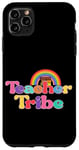 Coque pour iPhone 11 Pro Max Livres arc-en-ciel colorés Teacher Tribe