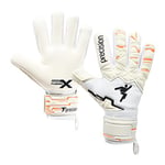 Precision Training Fusion X Pro Negative Contact Duo Grip Professional Football Adult's Goalkeeper Gloves, White, 8