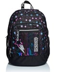 Seven Sac à Dos, Avancé, Dance Party Sac à Dos Scolaire Rembourré, Sac à Livres, Taille Unique Filles et Garçons, , pour L'École, le Sport & les Loisirs, Pochette pour Ordinateur Portable, Noir,