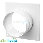 Metal Ducting Wall Plate For Grow Room Ventilation Extract Fans Hydroponics