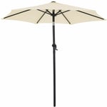 Kingsleeve - Parasol inclinable ø 200cm Parasol en aluminium avec manivelle Protection solaire jardin terrasse extérieur Beige