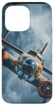 Coque pour iPhone 14 Pro Max Design aéronautique vintage du bombardier B-17 Flying Fortress de la Seconde Guerre mondiale