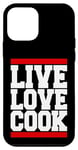 Coque pour iPhone 12 mini Live Kitchen Love Cook Toque de chef 5 étoiles Cuisine