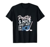 Women Girls Hockey Goalie Hockey Player Funny Ice Hockey T-Shirt