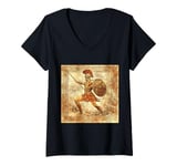 Womens Ares Greek Warrior God Ancient Greece Mythology V-Neck T-Shirt