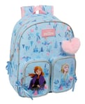 Safta La Reine des neiges Ice Magic - Sac à dos pour enfants, idéal pour les enfants de différents âges, confortable et polyvalent, qualité et résistance, 28 x 10 x 34 cm, bleu clair, M, Décontracté