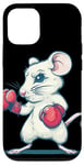 iPhone 13 Boxing White Rat with Gloves Graphic for a Pretty Look Case