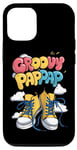 Coque pour iPhone 12/12 Pro Rétro Groovy Pap Pap Daddy pour la fête des pères papa, grand-père homme