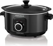 Morphy Richards 460012 Slow Cooker Sear and Stew, 3.5 Litre 163W, Black