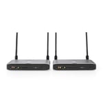 Nedis Trådløs HDMI ™ Transmitter | Wi-Fi | 5.15 - 5.85 MHz | 100,0 m (siktlinje) | Maksimum oppløsning: Full HD 1080p | 6.75 Gbps | IR tilbake funksjon | ABS | Antrasitt