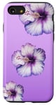 iPhone SE (2020) / 7 / 8 Aesthetic Hawaiian flower Purple Hibiscus Flowers Girl Case