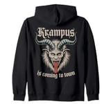 Krampus Is Coming To Town Christmas Monster Men Women Kids Zip Hoodie