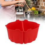 (Red)Silicone Pot Divider 220 Good Protection Slow Cooker Liner 2 Pieces For