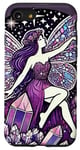 Coque pour iPhone SE (2020) / 7 / 8 Illustration de fée en cristal violet améthyste