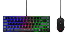 Pack 2 en 1 clavier gaming filaire Azerty The G-Lab Combo Hydrogen BKG et souris gaming filaire Noir