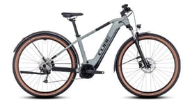 Vtt electrique semi rigide cube reaction hybrid performance 500 allroad shimano alivio 9v 500 wh 27 5   gris vert swamp 2023