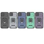 Coque Antichoc avec Trépied et Protection de Caméra Gris pour iPhone 14 Pro Max