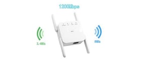 Amplificateur double bande de signal de rappel de gamme de répéteur wifi sans fil 1200mbps blanc