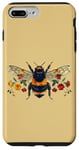 iPhone 7 Plus/8 Plus Bee with Flowers Embroidery Style Painting Cottagecore Case