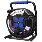 ORNO OR-AE-13157(GS) Enrouleur Electrique Système de base anti-torsion IP44 3200W pour l'extérieur 20m / 40m quadruple (40m) - Produit Pour Le Marché Allemand