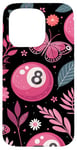 iPhone 15 Pro Retro Pink Lucky Disco 8 Ball For Women Case