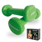 Schildkröt Set of 2 Vinyl Dumbbells 0.5 kg, Green, 960204