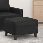 Repose-Pieds pour Salon ou Chambre - Tabouret Pouf Noir 60x50x41 cm Similicuir BV605103