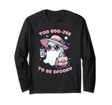 Cute Halloween Pink Boo Jee Ghost Girl Women Boujee Spooky Long Sleeve T-Shirt