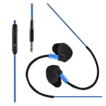 Ecouteurs Sport Pour Ipad Mini 4 Apple Avec Micro Et Bouton Réglage Son Kit Main Libre Intra-Auriculaire Jack Universel - Bleu