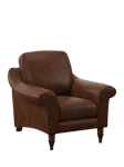 John Lewis Camber Leather Armchair, Dark Leg