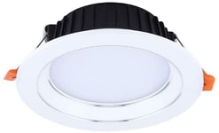 IUHUA Plafonnier Rond encastré de 4 Pouces Ampoule LED 7W Équivalent de 60 Watts Non dimmable, éclairage écoénergétique Facile à Installer (Couleur: Blanc Chaud (3000K))