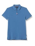 Tommy Hilfiger Men Short-Sleeve Polo Shirt Slim Fit with Zip, Blue (Blue Coast), S