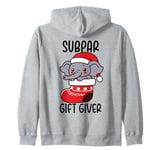 Ugly Christmas Funny White Elephant Gift Subpar Gift Giver Zip Hoodie