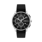 BOSS Chronograph Quartz Watch for Men Peak 2.0 Collection with Black Leather Strap - 1514188