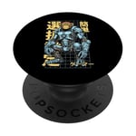 Jeu animé Cyberpunk Gamer Ape Cyber Enhanced Monkey Robot PopSockets PopGrip Adhésif