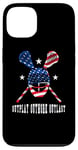 Coque pour iPhone 13 Joueur de crosse Outplay Outlast American Lacrosse