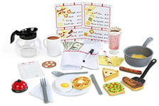 Melissa & Doug Aliments et Accesoires Restaurant Star Diner, Cuisine pour enfants, Aliments en bois, Jeux de rôle restaurant, Jeu d'imitation, Cadeau pour garçons et filles de 3 4 5 6 7 ans