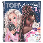 TOP Model Kitty Katt Cat pyssel bok + 84st stickers 2021 Svart